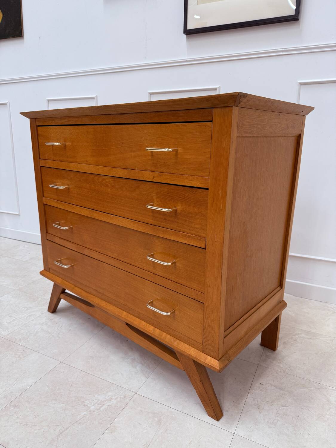 Vintage chest of drawers with tapered legs