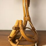 Lampe rotin forme cygne vintage