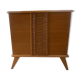 Wooden and wicker baby bed
