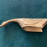8 silver-colored metal goose-shaped knife holders