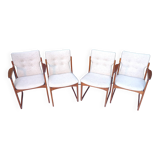 4 Danish chairs in solid treck