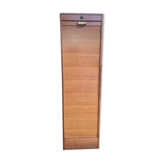 Oak notary curtain filing cabinet