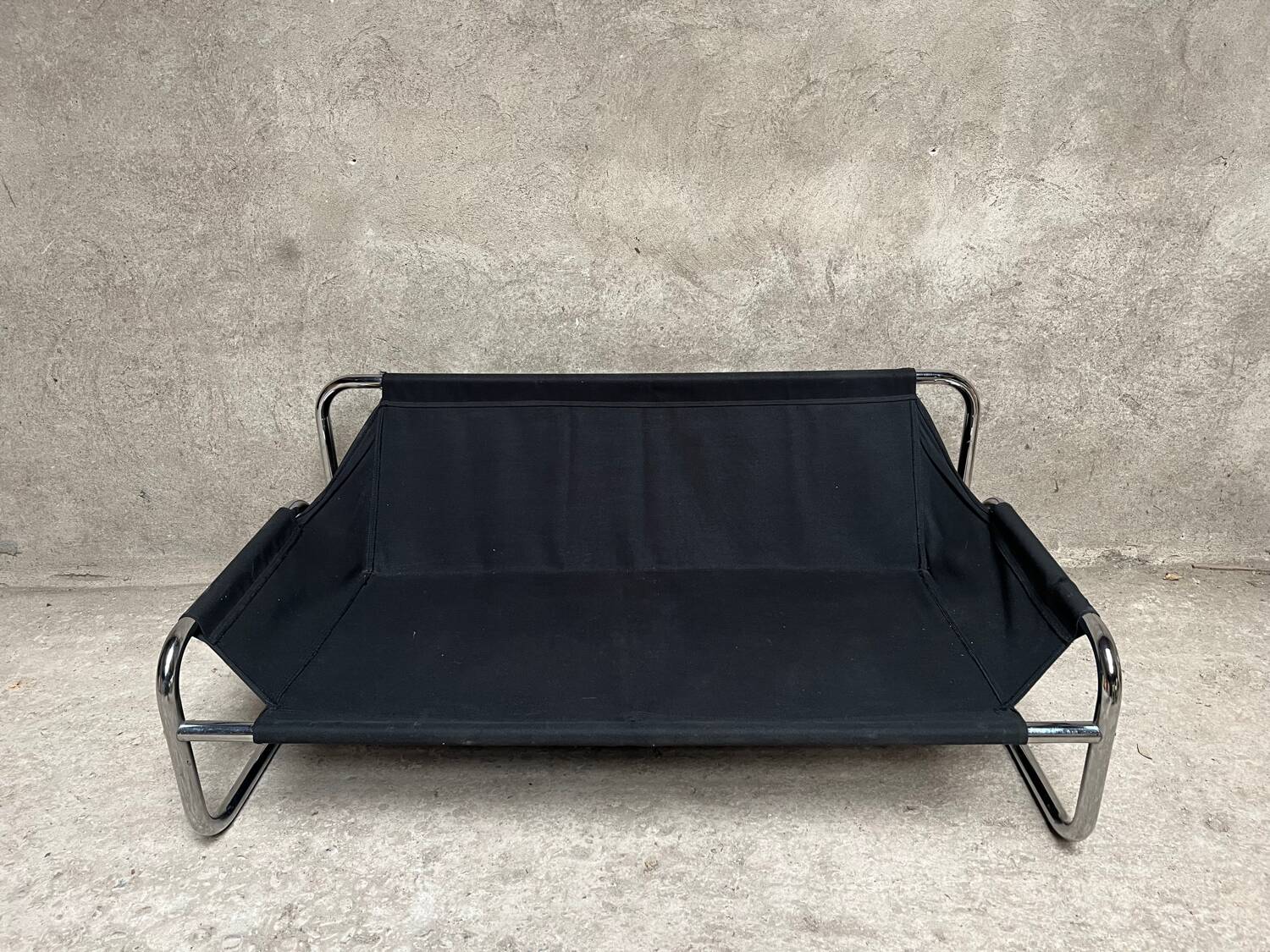 Vintage sofa by Johan Bertil Häggström for Ikéa in leather and chrome metal 1970