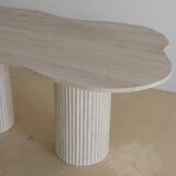 Venus Irregular Dining Table - Natural Travertine