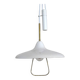 White lacquered iron ceiling lamp attributed to Stilnovo, 1960s.