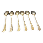 Vintage Art Nouveau Metal Teaspoons - Set of 6, France