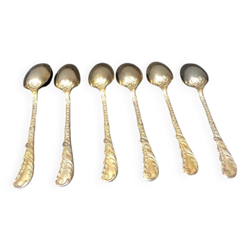 Vintage Art Nouveau Metal Teaspoons - Set of 6, France