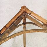 Mid-Century Chippendale Bamboo Dining Table, Italy, 1960s