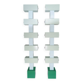 Paire de totems lumineux en acier laqué, Italie, 1990