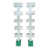 Pair of illuminated totems in lacquered steel, Italy, 1990