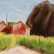 Original Swedish oil painting on canvas "Light in the Darkness"