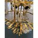 Luxury Venetian Smoked-Fumè and Green “Palmette” Murano Glass Plating Gold