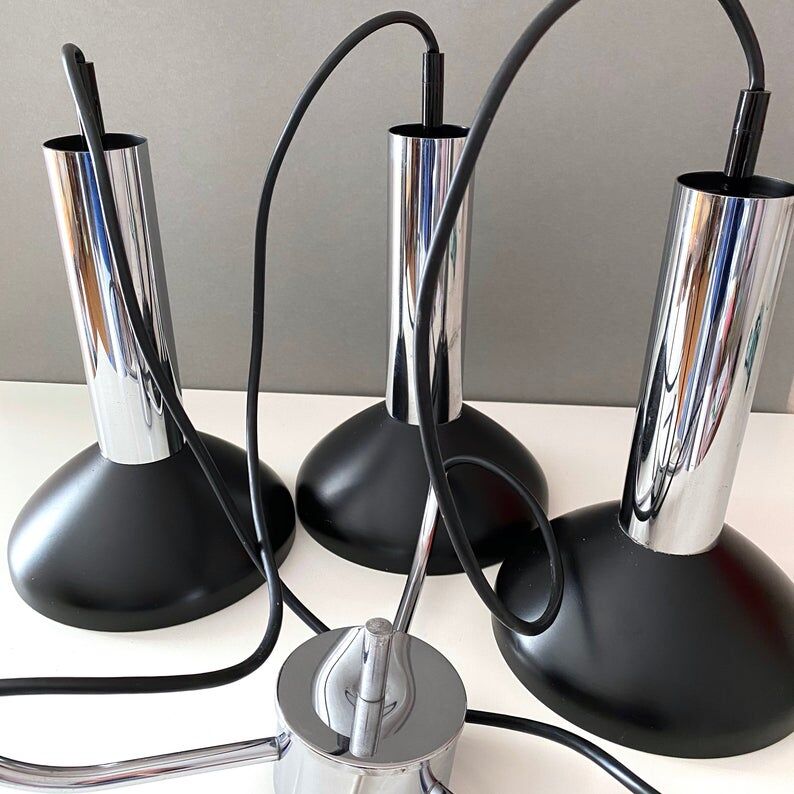 Hustadt metal waterfall lamp 1970 Germany