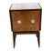 Table de chevet art déco scandinave bois et marbre
