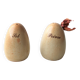 Salt shaker pepper glazed stoneware egg shape