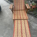 Chaise longue rotin