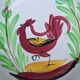 Hollow plate Terre de Fer model with rooster Choisy le Roi