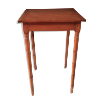 Old bamboo table in beech