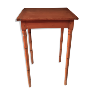 Old bamboo table in beech
