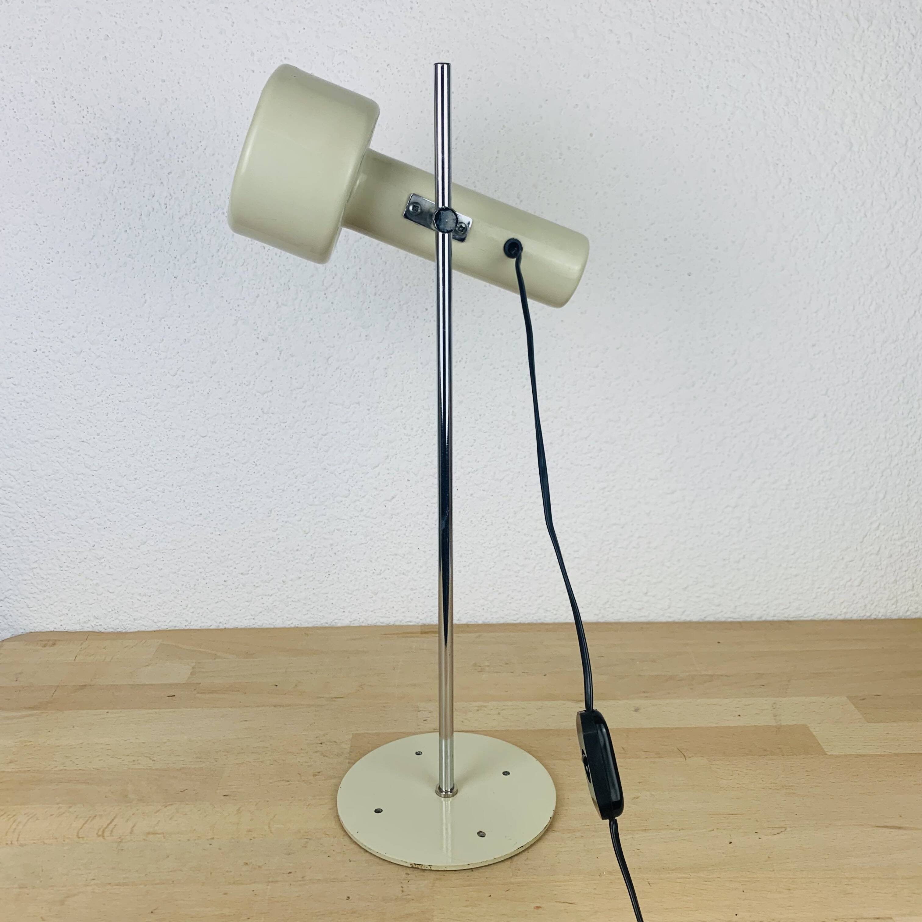 Desk spot lamp, 1950s, beige metal