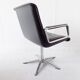 Wilkhahn Delta 2000 set of 4 black leather dining chairs by Delta Design