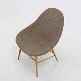 1970s Pair of Shell Beech Chairs, Czechoslovakia