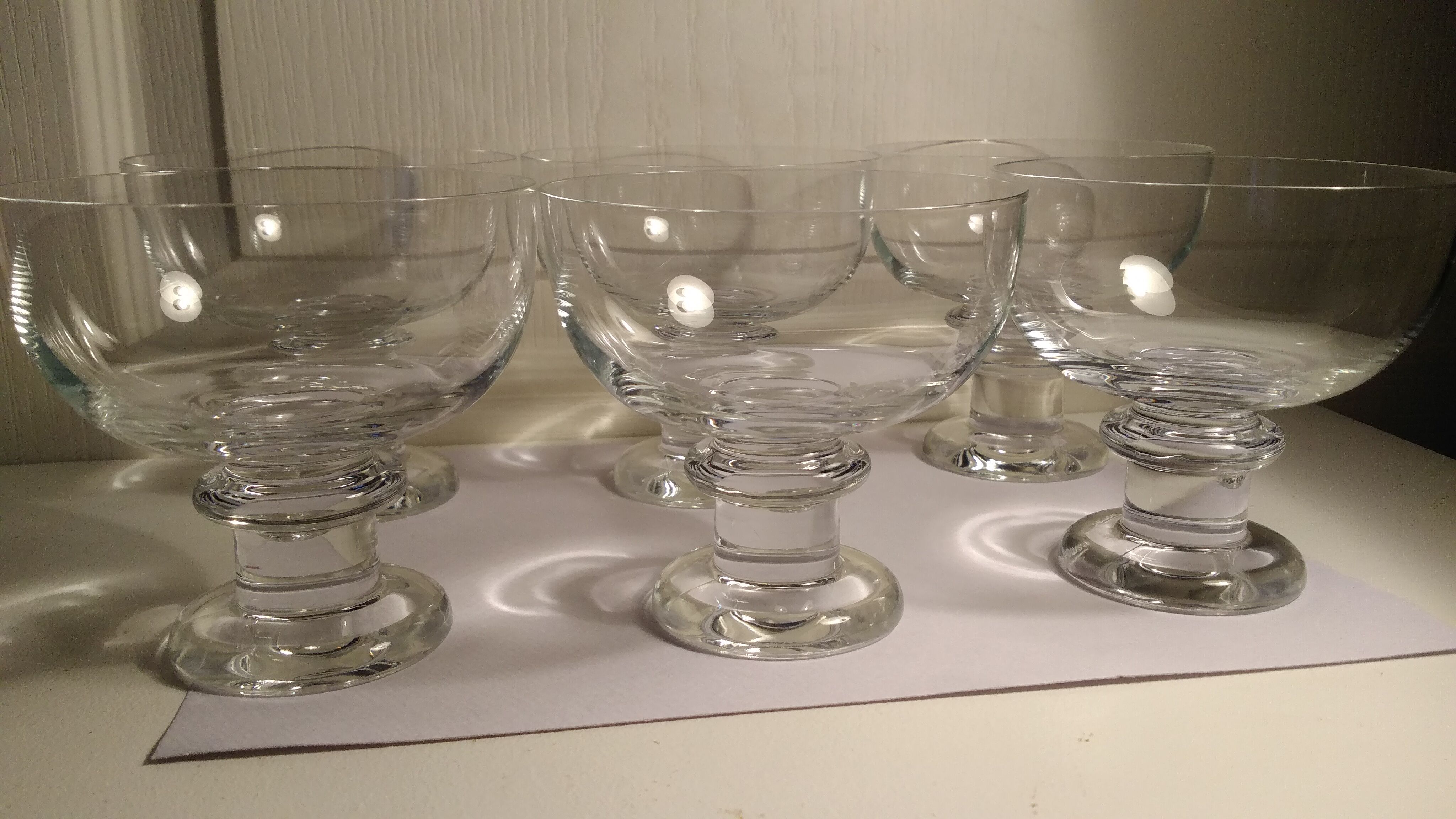 6 cups champagne English House Thomas WEBB Crystal