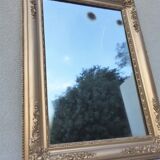 Large Mirror Baroque Wood Stucco Gilded Period XIXth Way Louis XV....