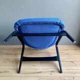 Fauteuil de salon bleu, modèle Columbus, Hartmut Lohmeyer pour Artifort, années 1950