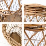 Panier Vintage Panier en osier Panier à linge Panier de rangement Mid Centu