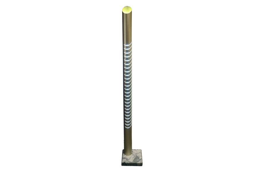 Italian Tronconi Aluminum and Marble Floor Lamp, 1970
