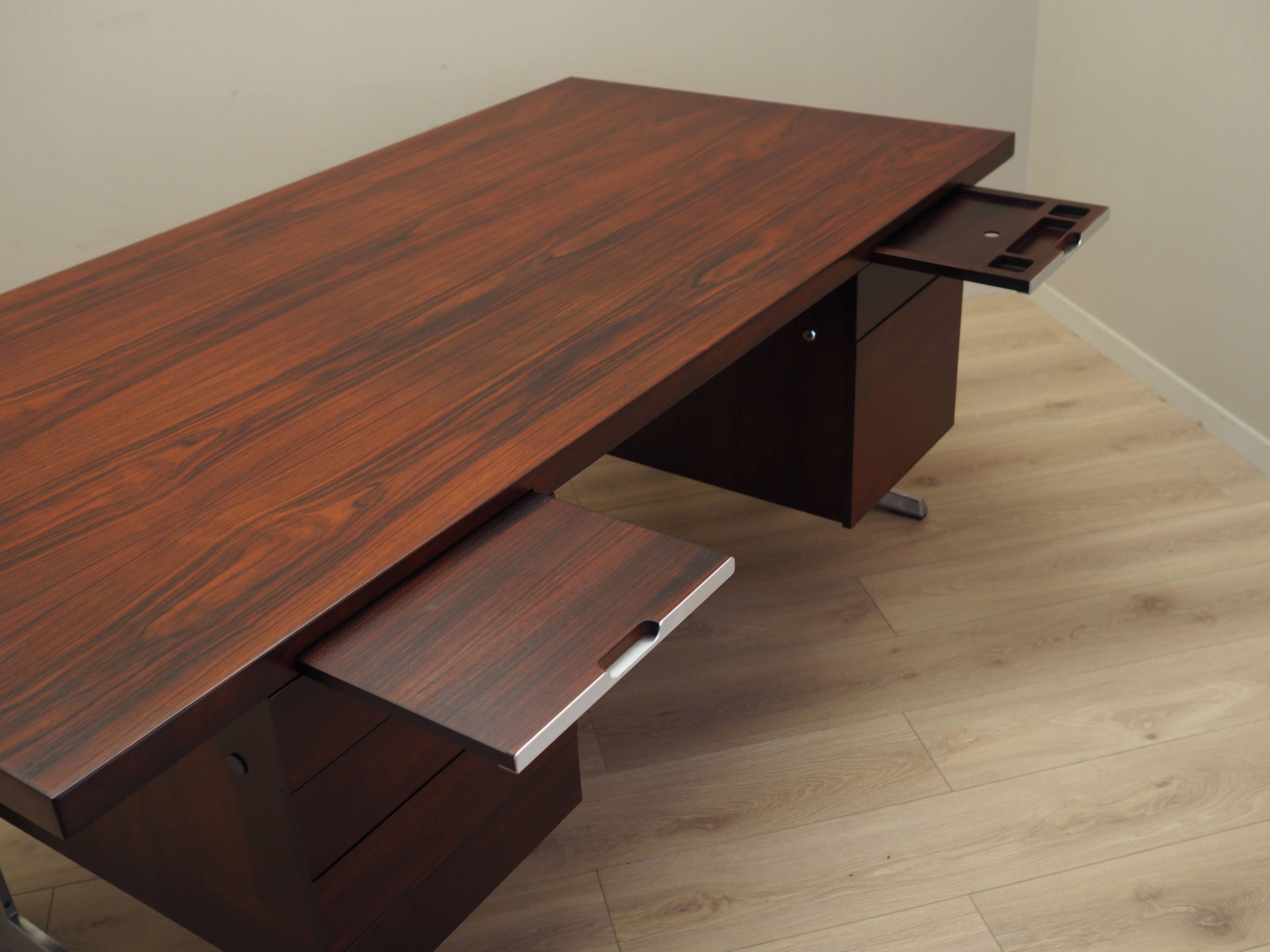 Bureau en palissandre, design danois, années 1970, designer : Marius Byrialsen, fabricant : Nipu Møbler