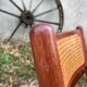 Pair of Italian folding chairs in vintage canning