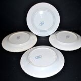 Sarreguemines set of 4 antique Aïda flat plates in earthenware from Sarreguemines U&C 19th century.