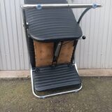 Vintage black leather armchair