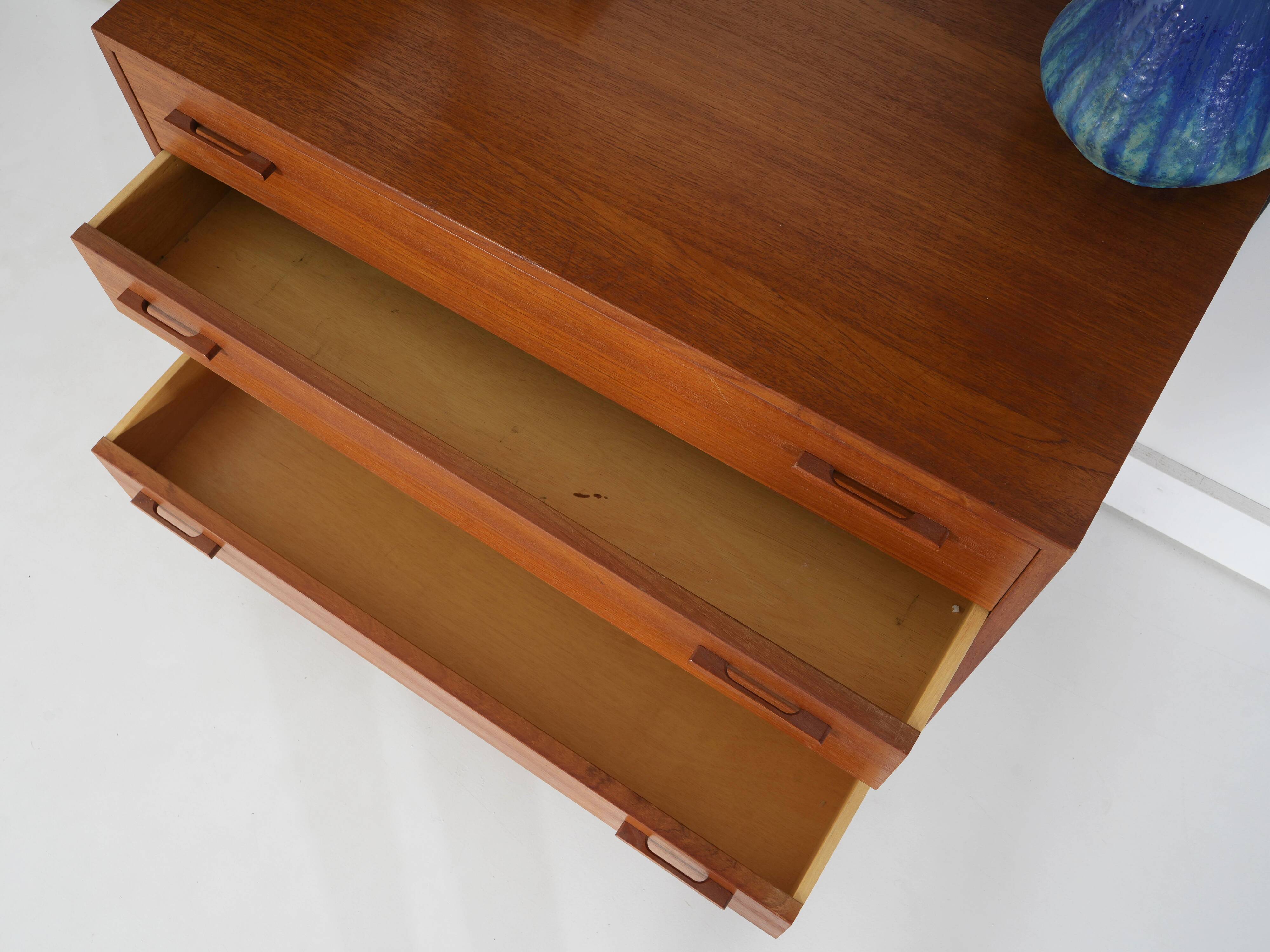 Modular shelving Kai Kristiansen, teak veneer, Danish design 1960s