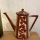 Cafetière émaillée art déco