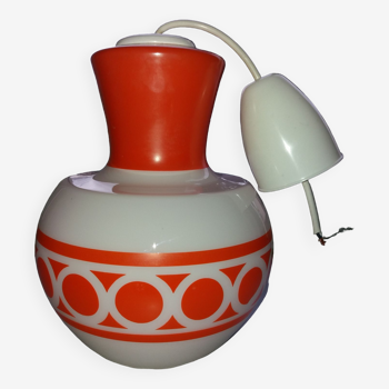 Vintage orange and white pendant lamp
