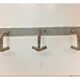 Industrial wall coat rack 7 handcrafted metal hooks