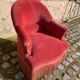 Fauteuil crapaud velours rose