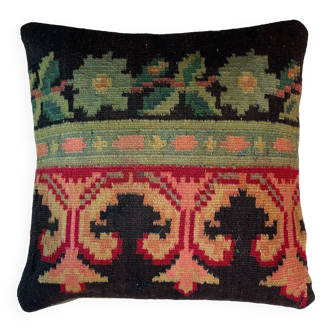 Housse de coussin kilim turc vintage, 40 x 40 cm