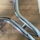 Vintage 70s table in tubular chrome and smoked glass