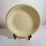 Plat Rond Creux En Faience Ceranord St Amand Jaune Pale