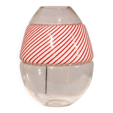 Lampe en forme d'œuf  par Carlo Nason pour AV Mazzega, modèle en verre de Murano LT 535, Italie, années 1970.