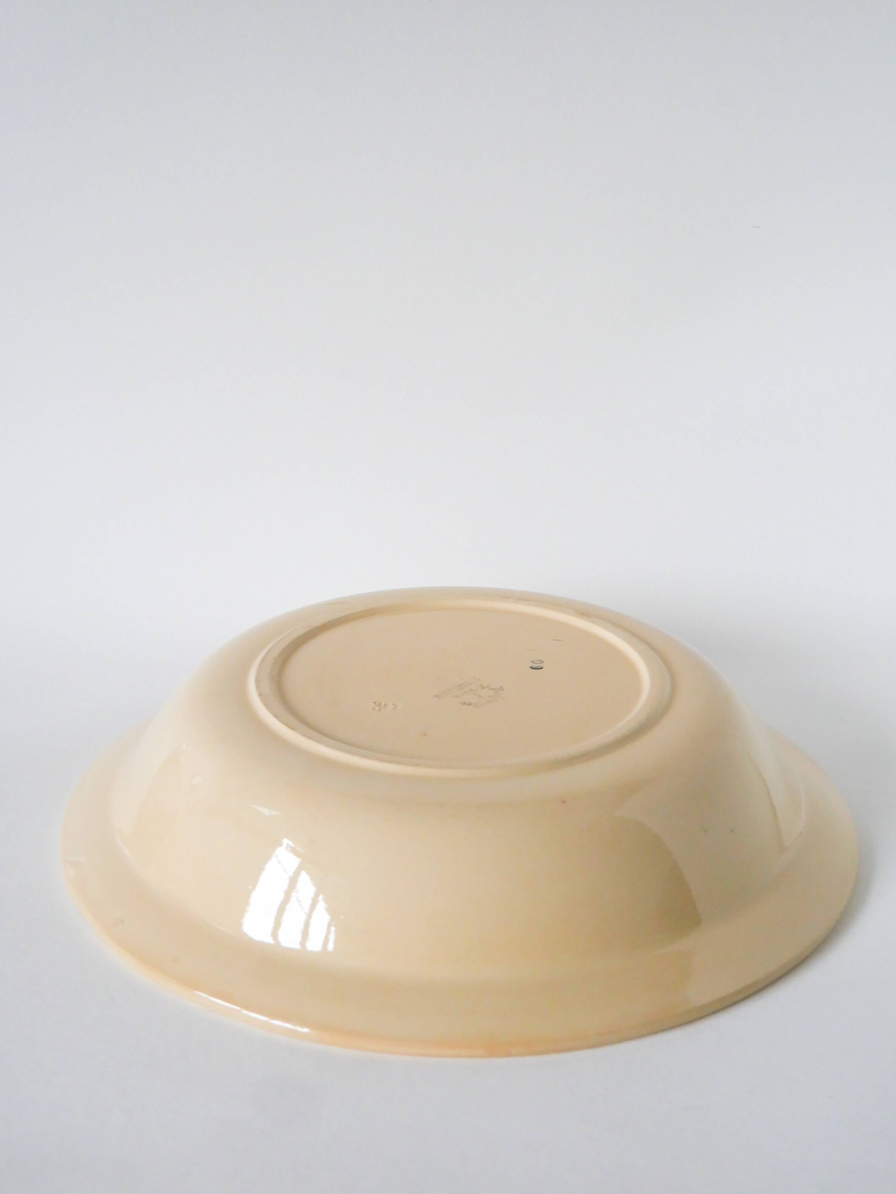 Large Badonviller deep platter, Strasbourg model, 1950