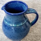 Art Gilles blue ceramic pitcher