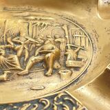 Large Vintage Solid Brass Ashtray