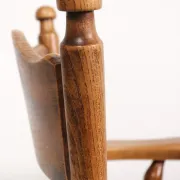 Brutalist oak fireside chair – wabi sabi armchair