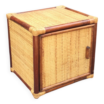 Rattan storage cube