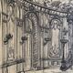 19th century Parisian salon, large original framed drawing